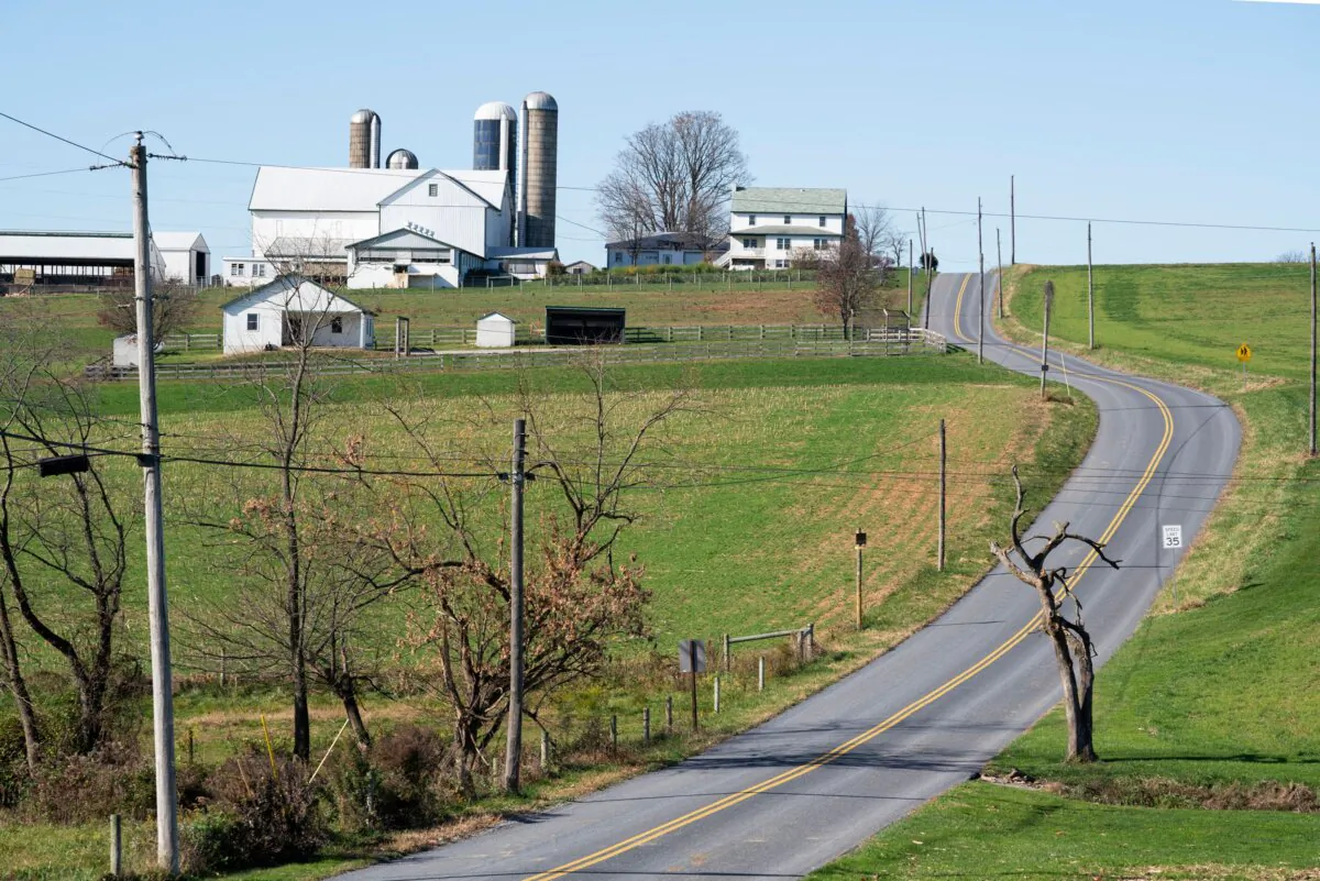 Farmland is seen in Lancaster County, Pa., on Nov. 8, 2022. (Branden Eastwood/AFP via Getty Images)
