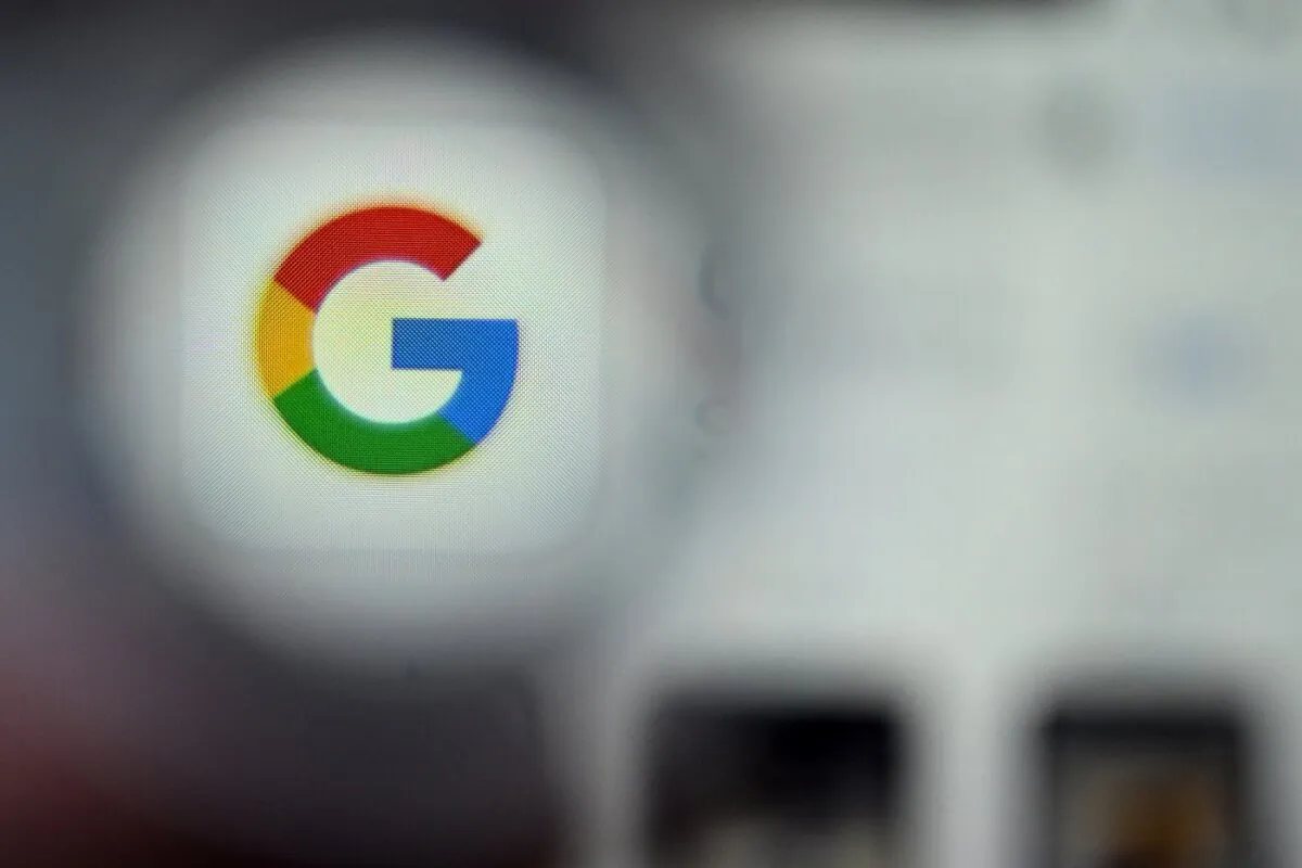 The logo of U.S. multinational technology and Internet-related services company Google displayed on a smartphone's screen in Frankfurt am Main, western Germany, in illustration taken on Dec. 22, 2023. (Kirill Kudryavtsev/AFP via Getty Images)