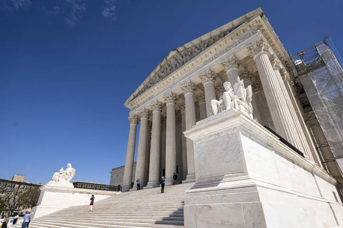 The U.S. Supreme Court in Washington on April 8, 2024. (Madalina Vasiliu/The Epoch Times)