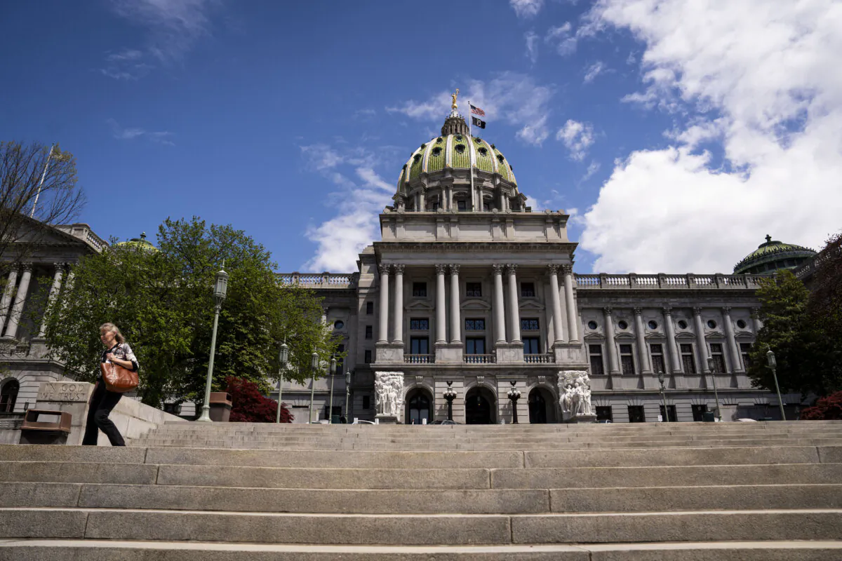 The Pennsylvania Capitol in Harrisburg, Pa., on April 24, 2024. (Madalina Vasiliu/The Epoch Times)