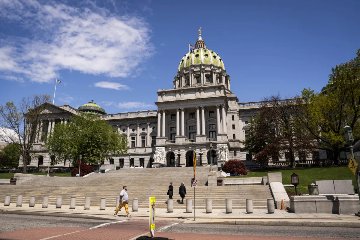 Pennsylvania State Capitol in Harrisburg, Pa., on April 24, 2024. (Madalina Vasiliu/The Epoch Times)