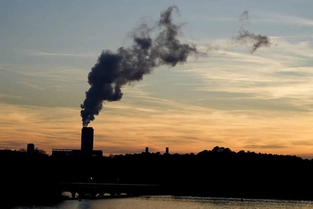 The Marshall Steam Station coal power plant operates near Mooresville, N.C., on March 3, 2024. (Chris Carlson/AP Photo)