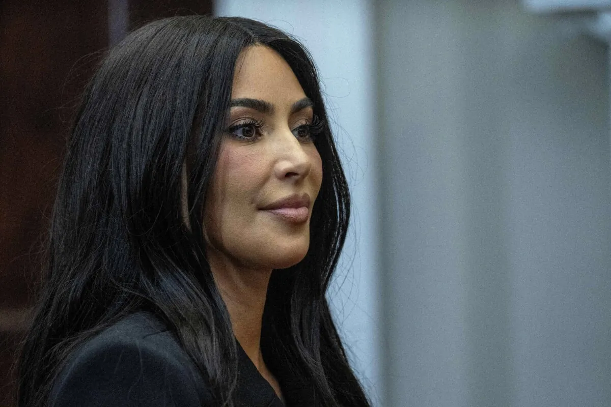 Reality-television star and entrepreneur Kim Kardashian attends an event to discuss criminal justice reform with Vice President Kamala Harris at the White House on April 25, 2024. (Jim Watson/AFP via Getty Images)