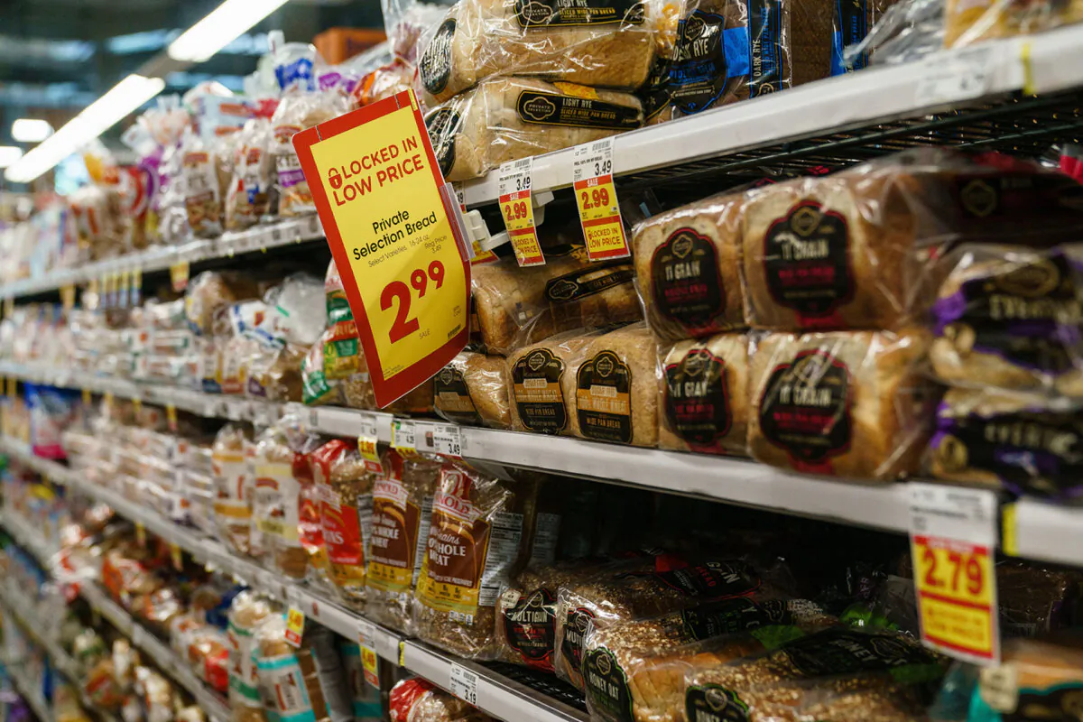 Breads are seen in a Kroger supermarket, in Atlanta on Oct. 14, 2022. (Elijah Nouvelage/AFP via Getty Images)