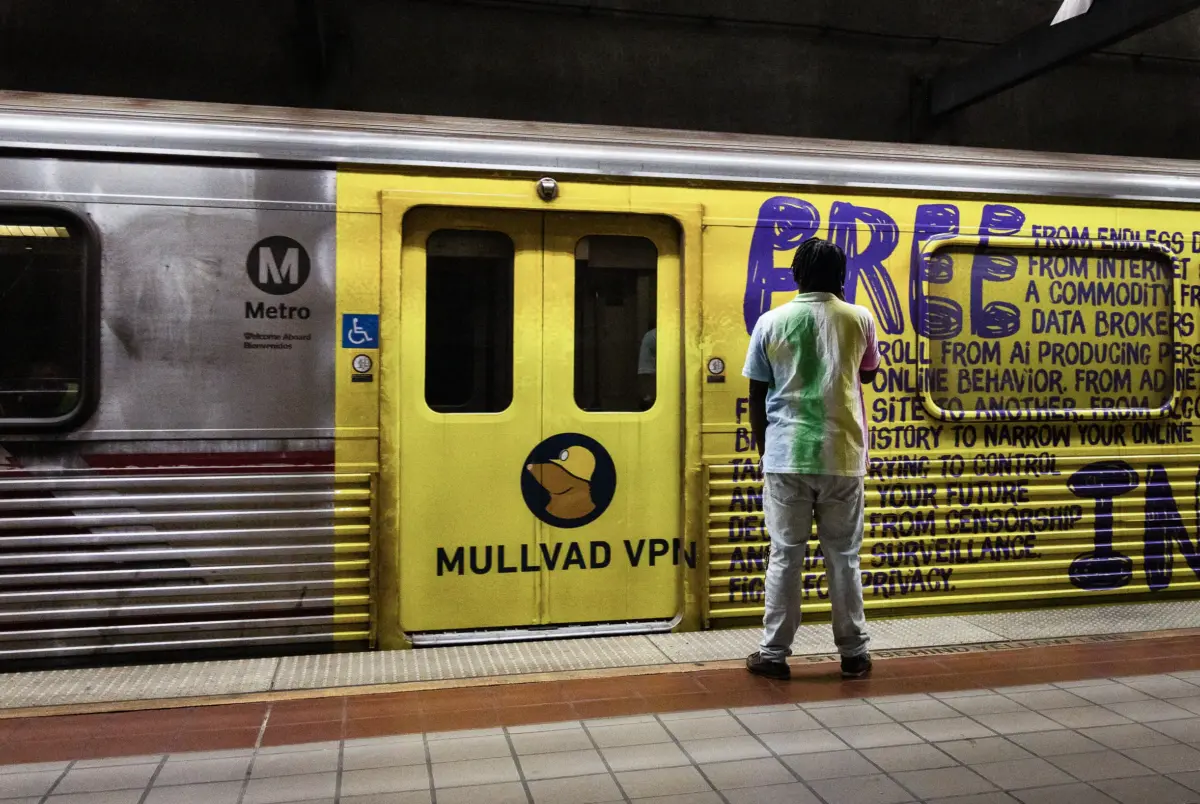 Riders await an LA Metro rail train in Los Angeles on April 10, 2024. (John Fredricks/The Epoch Times)