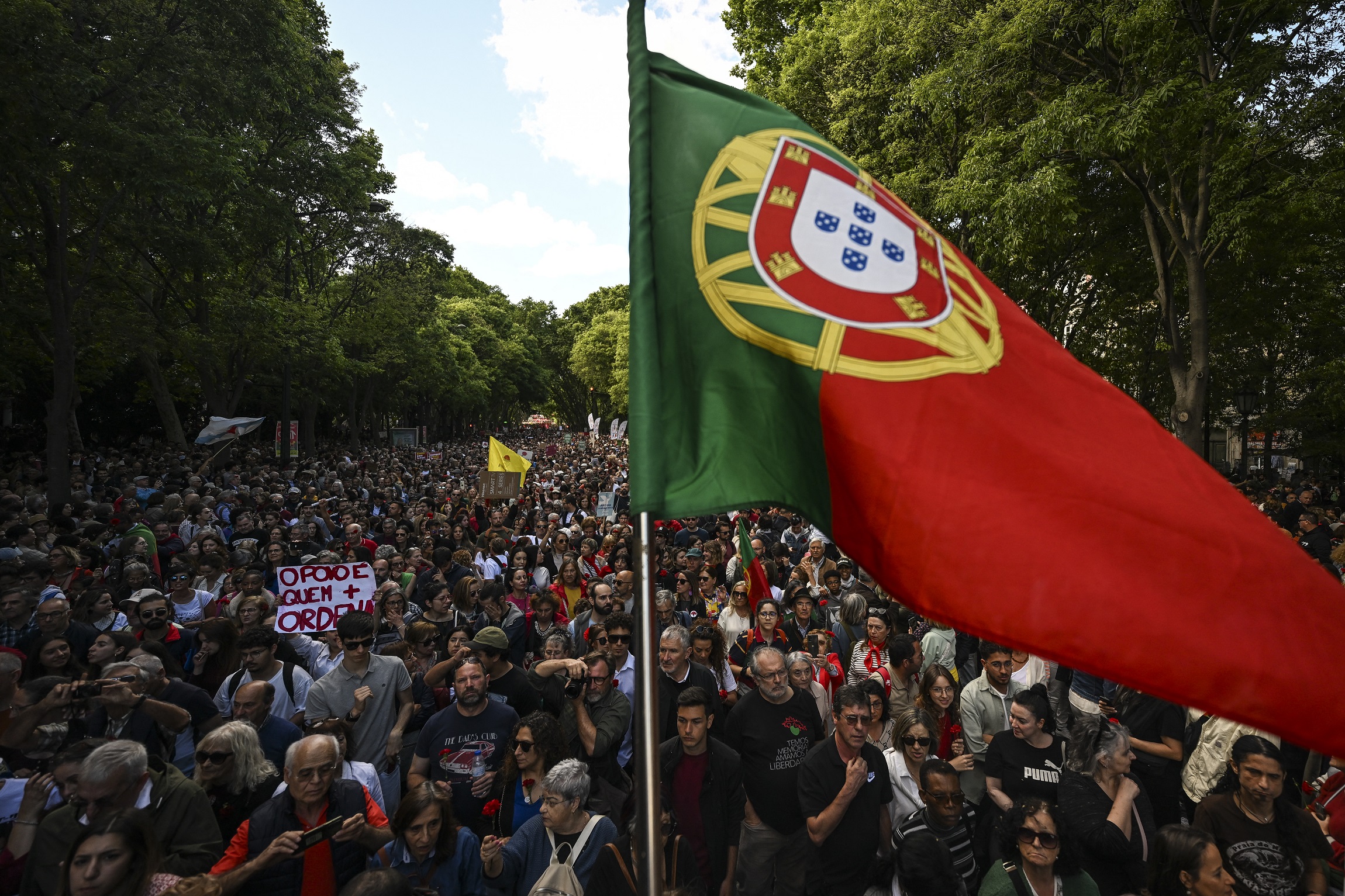 People March in Lisbon to Mark 50th Anniversary of Carnation Revolution ...