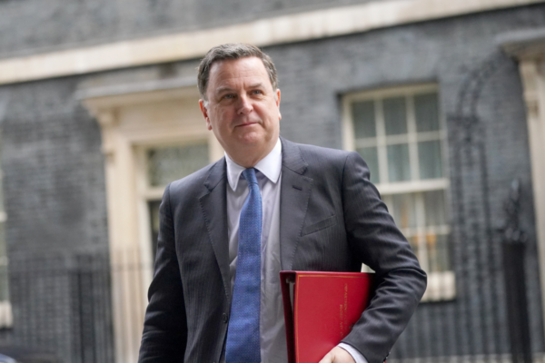 Work and Pensions Secretary Mel Stride leaving 10 Downing Street following a Cabinet meeting in London, England, on Jan. 30, 2024. (Victoria Jones/PA Wire)