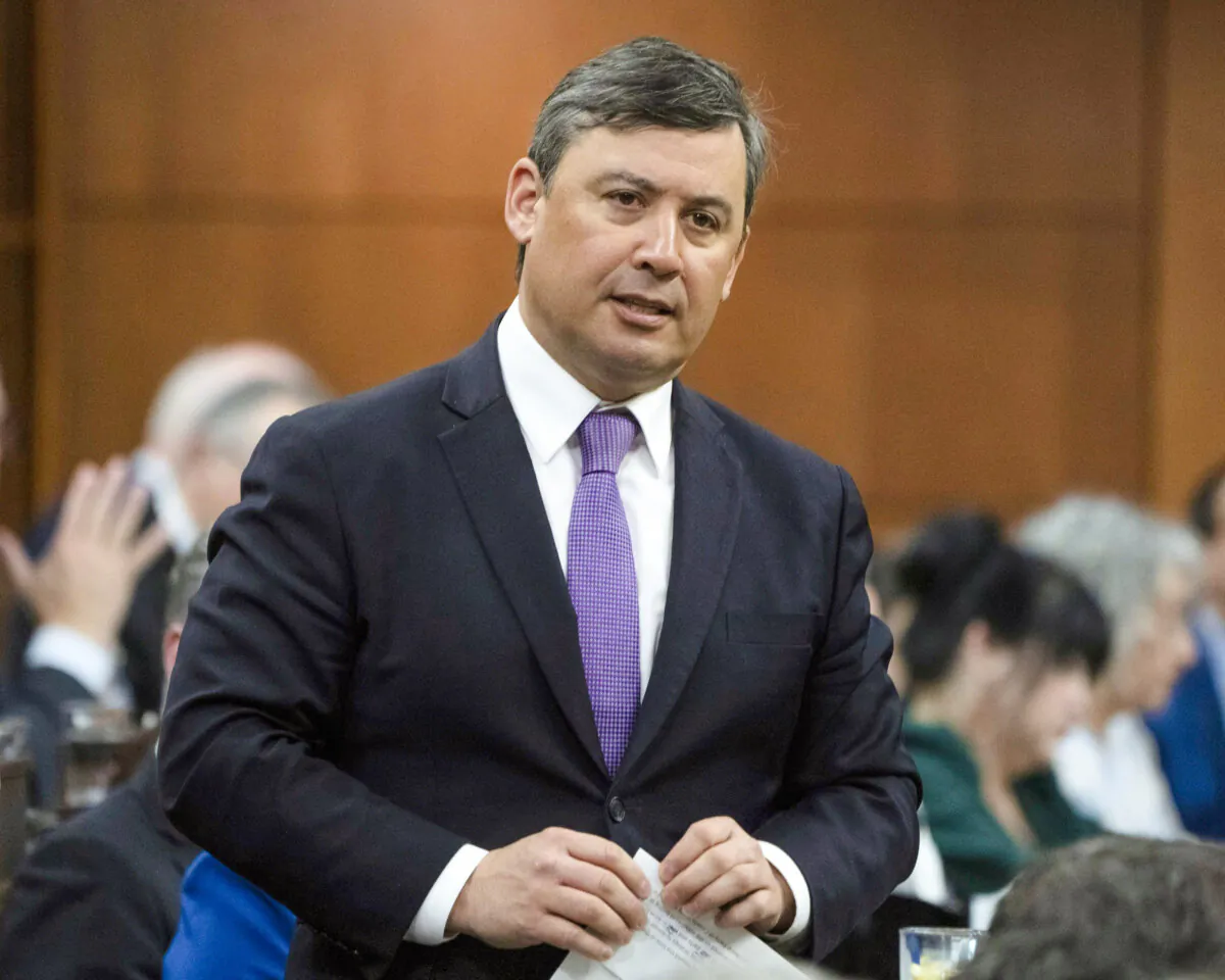 Conservative MP Michael Chong rises during question period on Parliament Hill in Ottawa March 21, 2023. (The Canadian Press/Adrian Wyld)