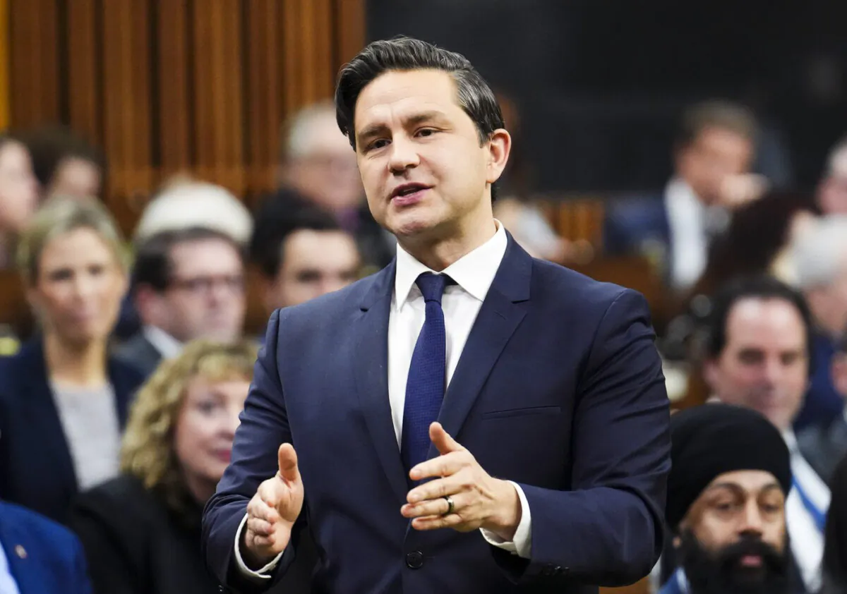 Conservative Leader Pierre Poilievre rises during question period in the House of Commons on Parliament Hill in Ottawa on Dec. 13, 2023. (The Canadian Press/Sean Kilpatrick)