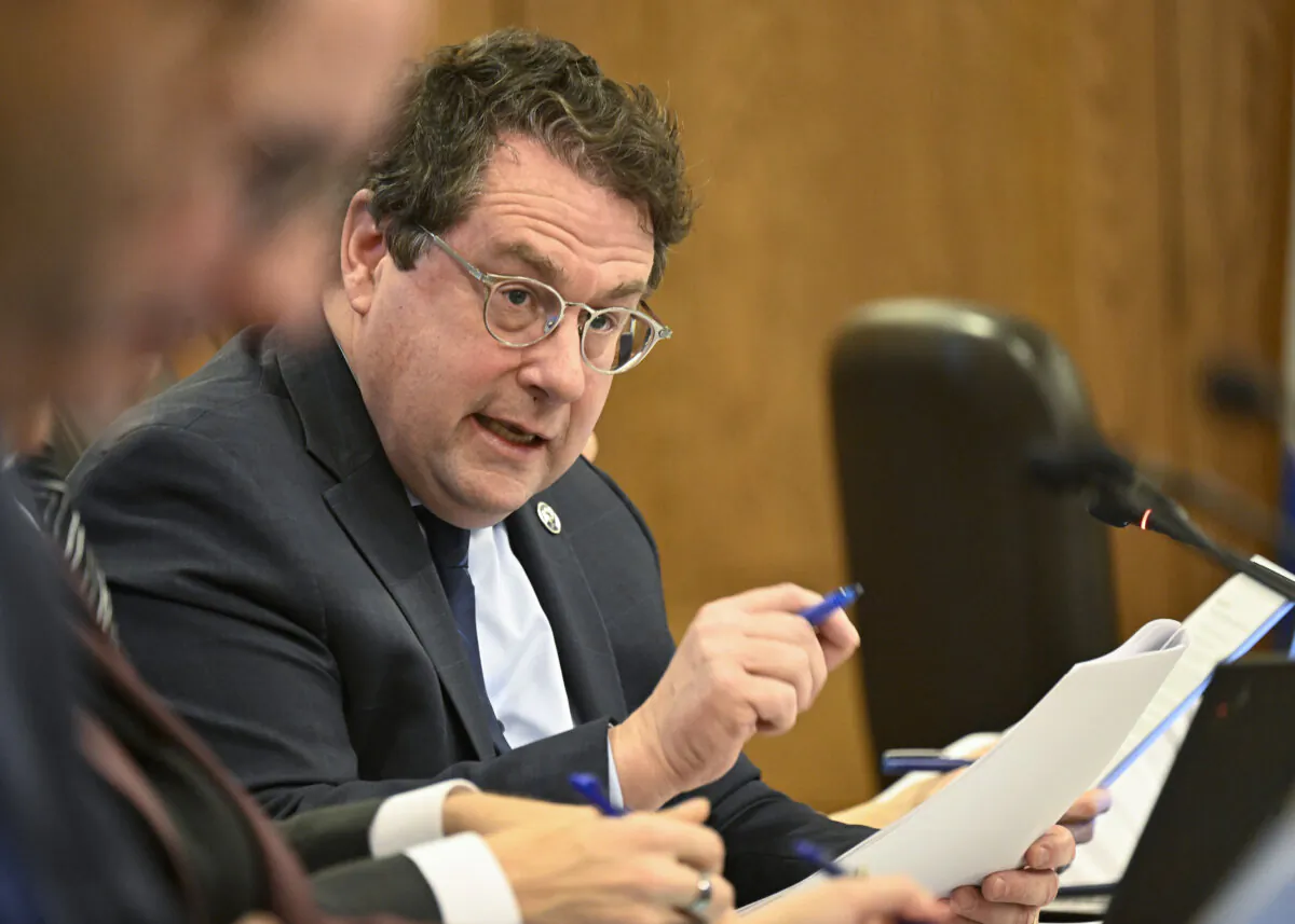 Quebec Education Minister Bernard Drainville speaks at the opening of a legislature committee on education, on Jan. 30, 2024. (The Canadian Press/Jacques Boissinot)