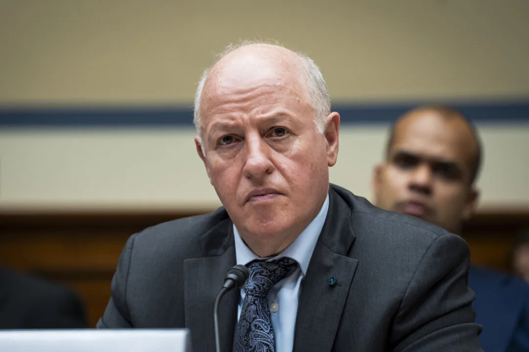 Peter Daszak, president of the EcoHealth Alliance, testifies before the Select Subcommittee on the Coronavirus Pandemic in Washington, on May 1, 2024. (Madalina Vasiliu/The Epoch Times)