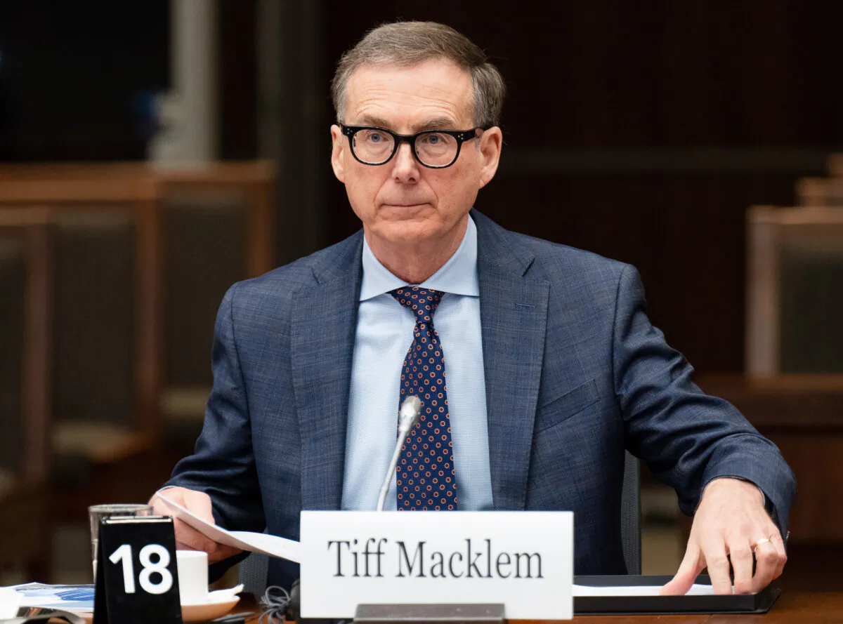 Bank of Canada Governor Tiff Macklem waits to appear before the House of Commons Standing Committee on Finance on Feb. 16, 2023, in Ottawa. (The Canadian Press/Adrian Wyld)