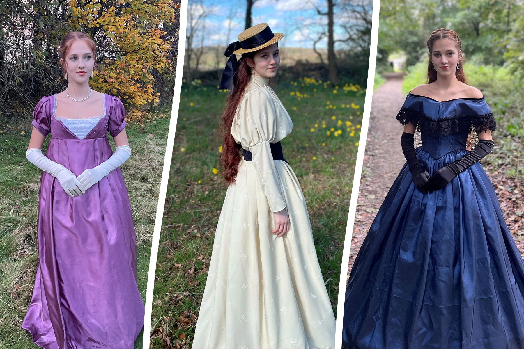Eleanor Shenderey, 16, has crafted several gowns and outfits in historical period fashion. 