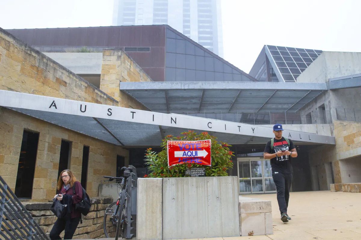 Austin City Hall in Austin, Texas., on November 6, 2018. (Suzanne Cordeiro/AFP via Getty Images)