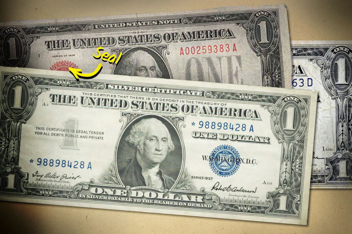Assorted $1 bills. (Illustration by The Epoch Times, Public Domain, Shutterstock)