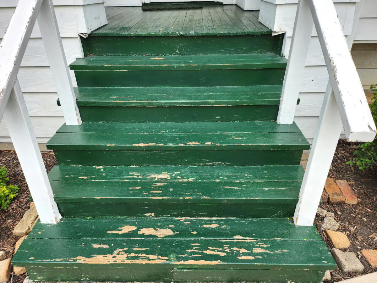 A typical paint job on these steps and the wood porch above it lasts for only two years. I believe I know why the paint fails. (Tim Carter/Tribune Content Agency)