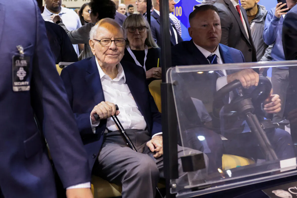 Berkshire Hathaway CEO Warren Buffett attends the Berkshire Hathaway Inc. annual shareholders meeting in Omaha, Neb., on May 3, 2024. (Scott Morgan/Reuters)