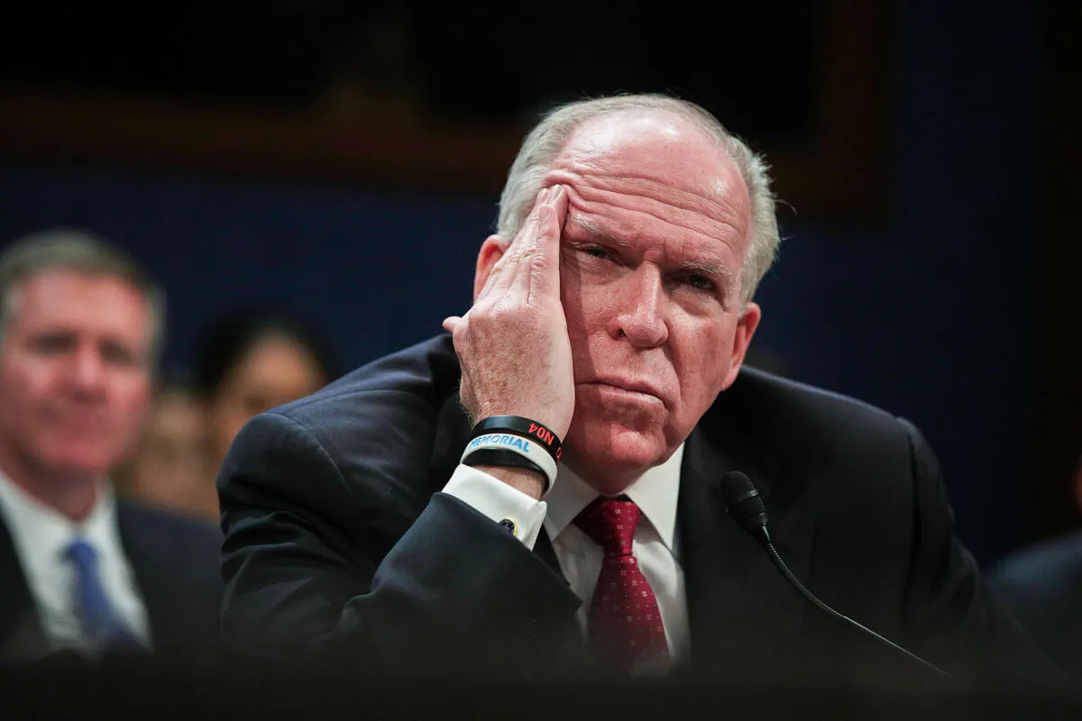 Former Director of the U.S. Central Intelligence Agency (CIA) John Brennan testifies before the House Permanent Select Committee on Intelligence on Capitol Hill in Washington on May 23, 2017. (Alex Wong/Getty Images)