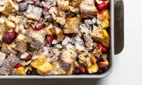 Make-Ahead Berry Sourdough French Toast Casserole