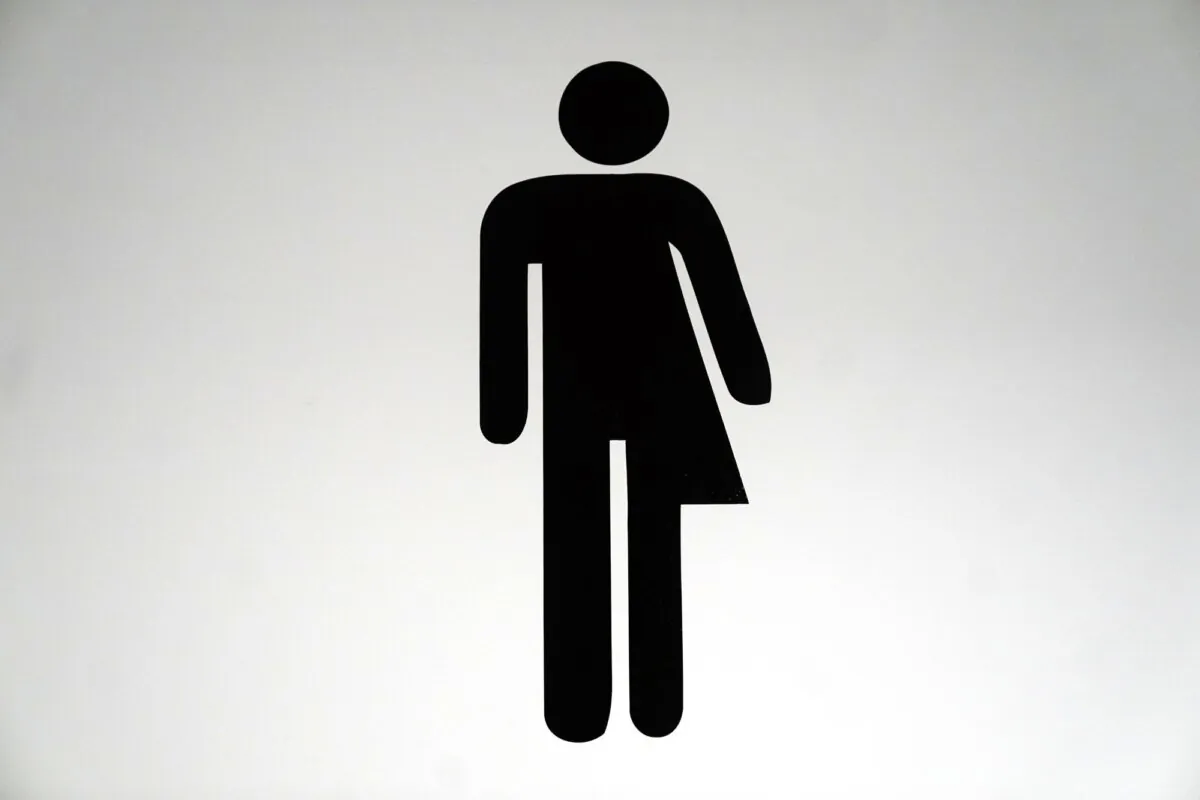 An undated image of a sign for a unisex non-binary gender neutral toilet. (PA)