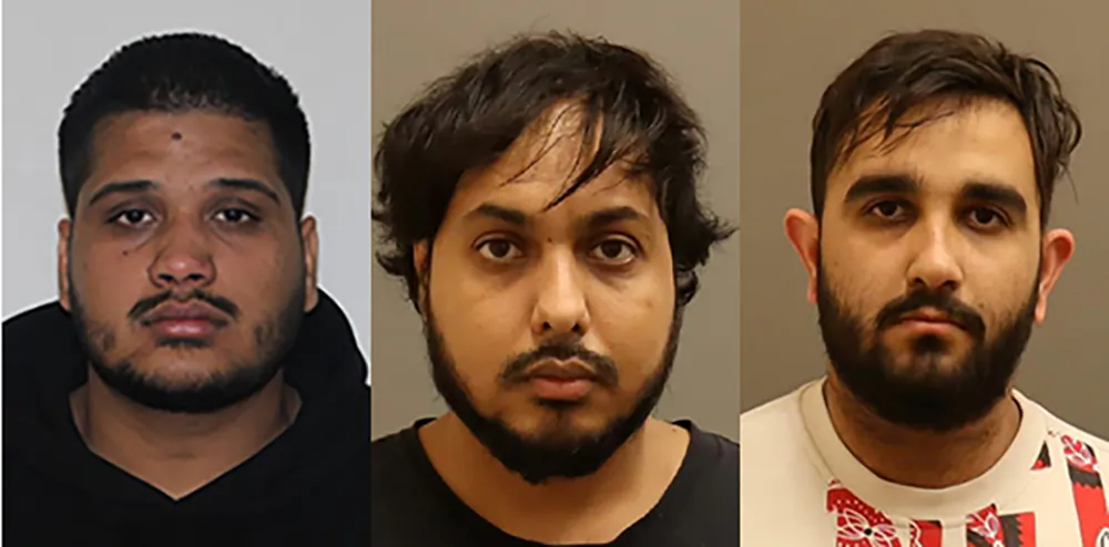 (L-R) Kamalpreet Singh, Karanpreet Singh, and Karan Brar are shown in police handout photos. (The Canadian Press/HO-Integrated Homicide Investigation Team)