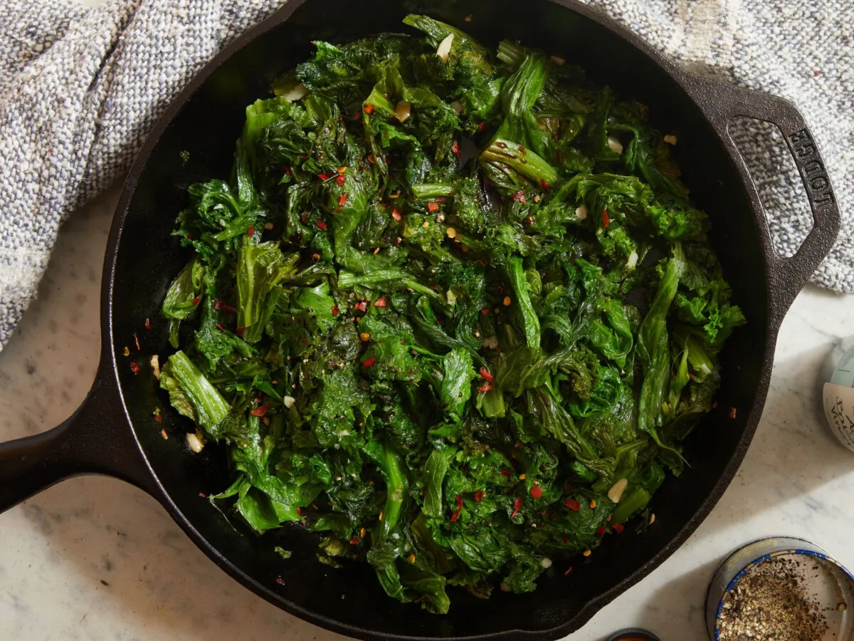 This quick and easy method results in garlicky, perfectly sauteed greens every time. (Tara Donne/TNS)