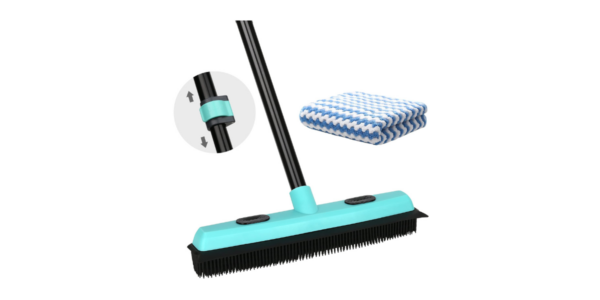 KeFanta Rubber Broom Carpet Rake for Pet Hair Removal