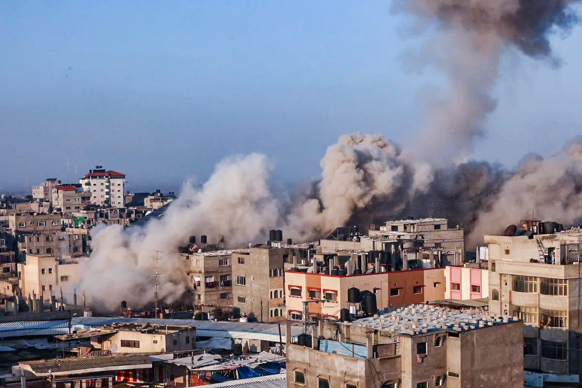 A view of Rafah on the southern Gaza Strip after the end of a seven-day cease-fire, on Dec. 1, 2023. (Said Khatib/AFP via Getty Images)