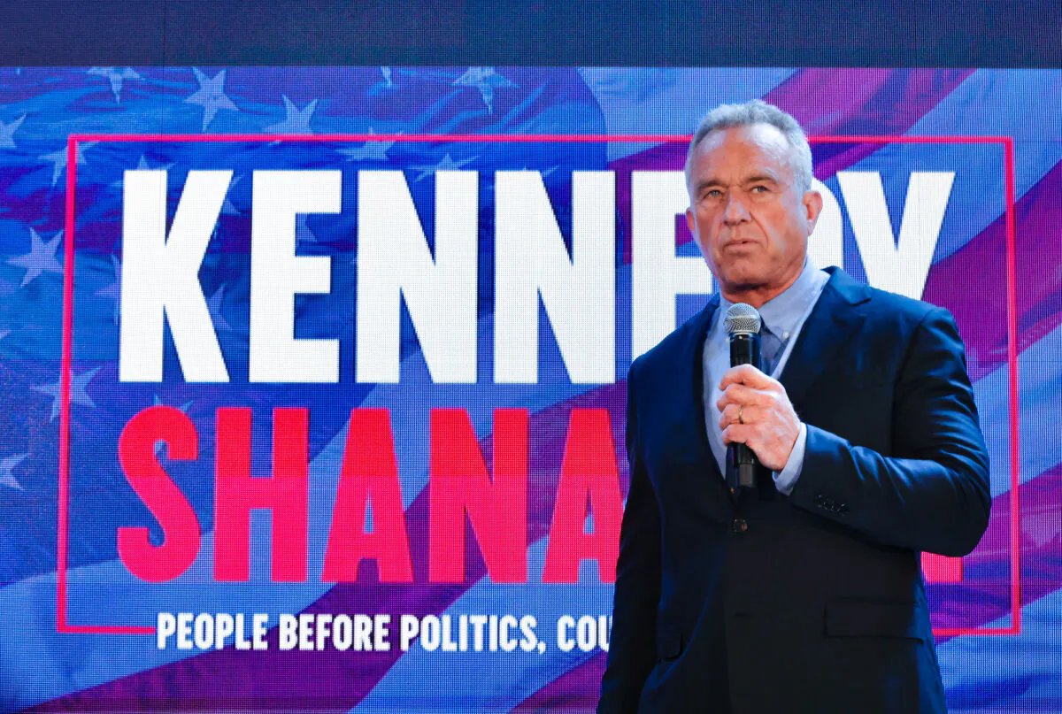 Robert F. Kennedy Jr. at an election event in Brooklyn; N.Y.; on May 1; 2024. (KENA BETANCUR/AFP via Getty Images)