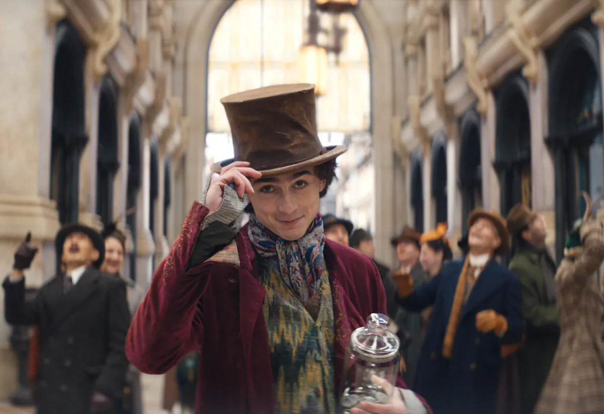 An official screen capture from the 2023 film "Wonka." (MovieStillsDB)