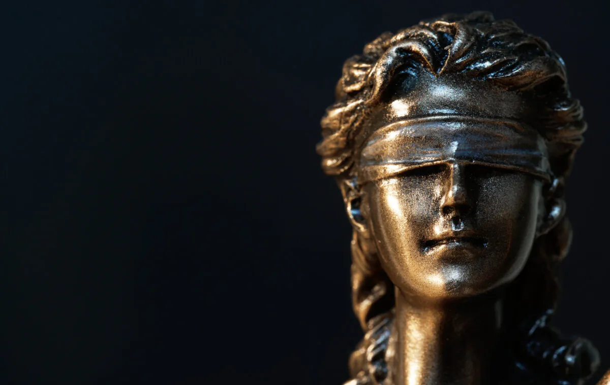 A statue depicting Justitia, the Roman goddess of justice, in an undated photo. (Shutterstock)