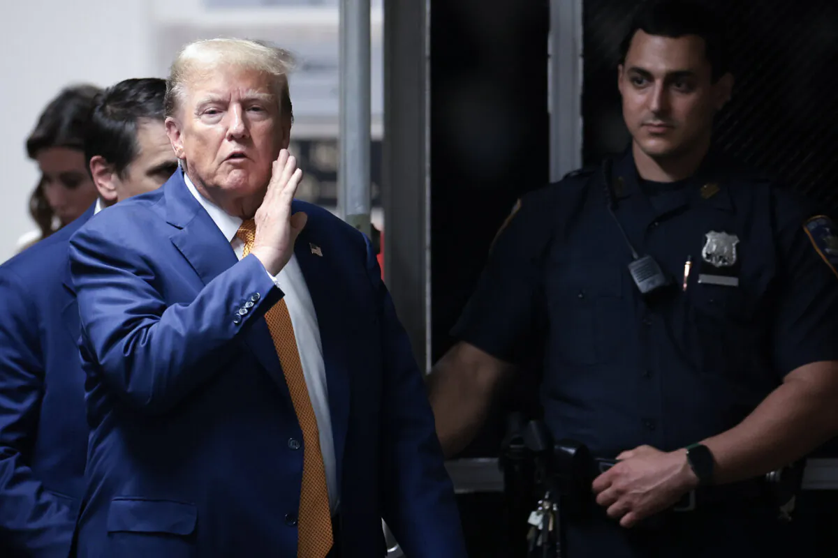 Former President Donald Trump at Manhattan Criminal Court in New York City, on May 7, 2024. (Photo by Win McNamee/Getty Images)