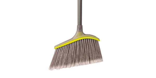 Casabella Wayclean Wide Angle Broom, Gray