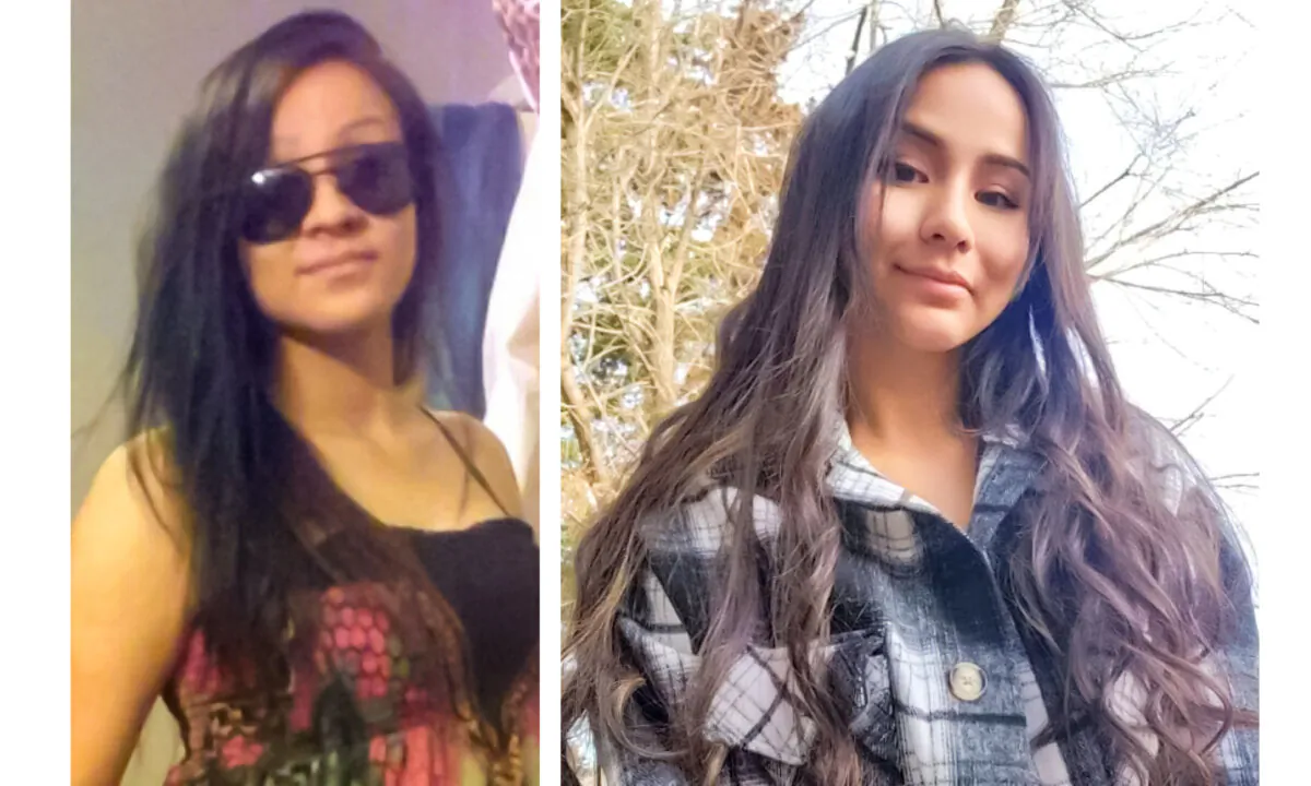 Danielle Swampy is pictured on the left at a time when she was in active addiction, and on the right in recent photo after successful recovery. (Courtesy of Danielle Swampy)