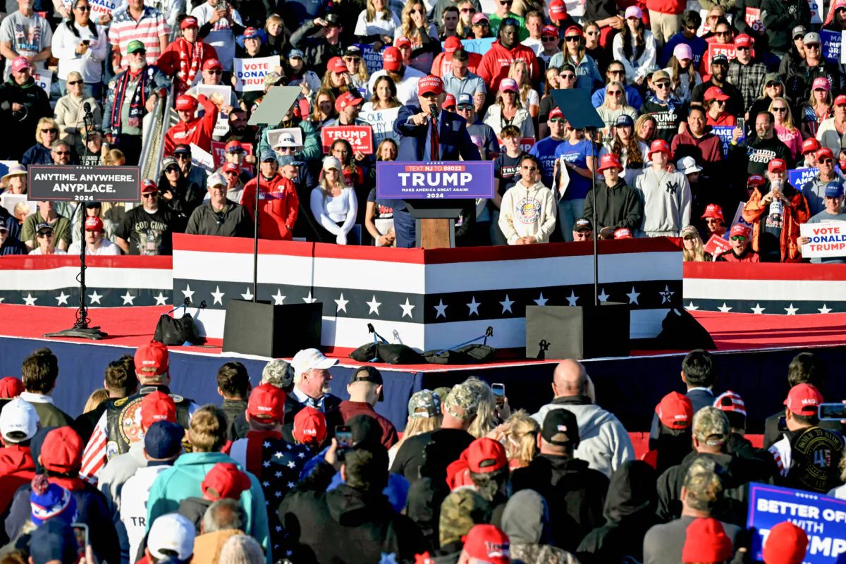 Former President and 2024 Republican presidential candidate Donald Trump speaks during a campaign rally in Wildwood, N.J., on May 11, 2024. (Jim Watson/AFP via Getty Images)