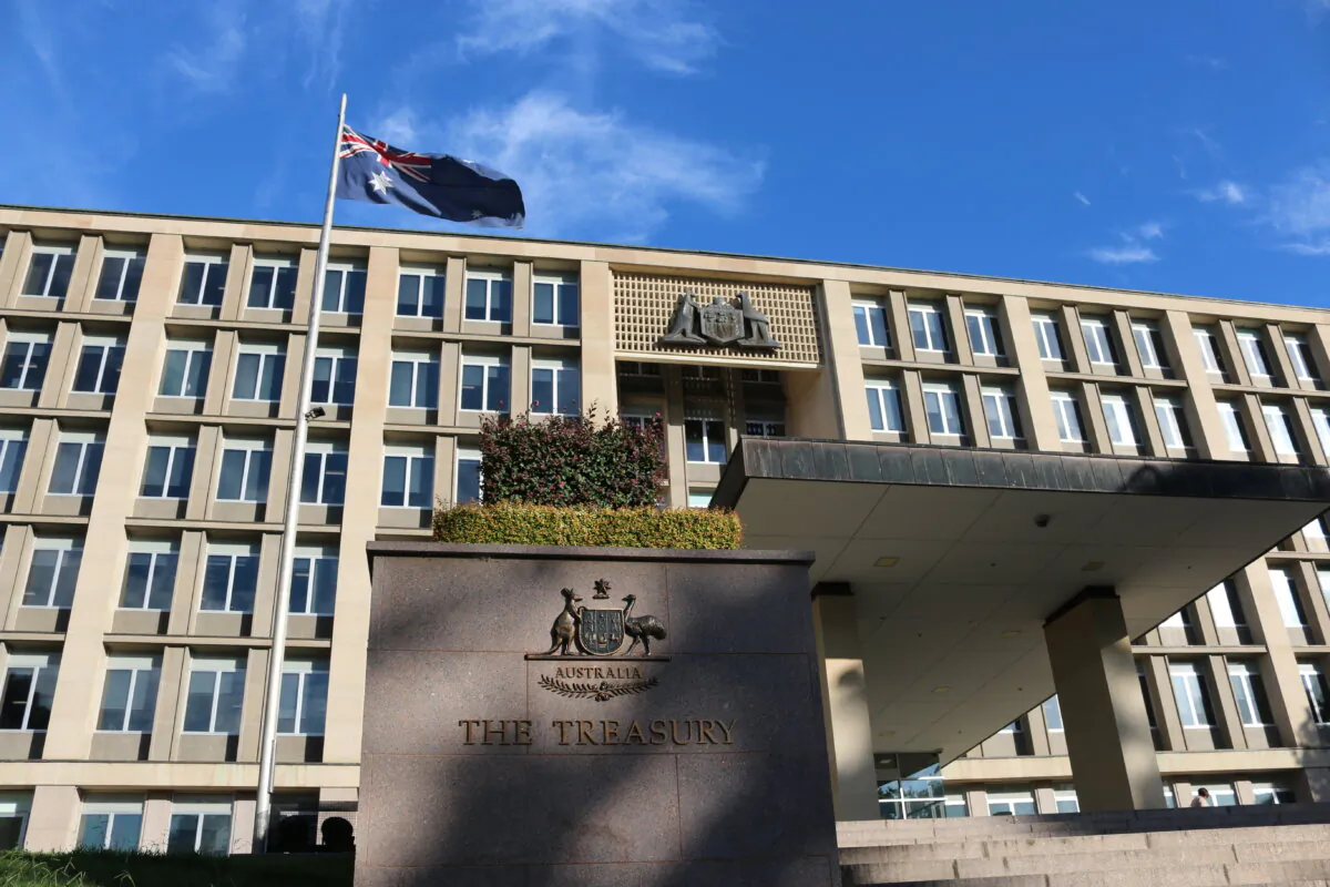 The Treasury building in Canberra, Australia, on Feb. 8, 2024. (Melanie Sun/The Epoch Times)