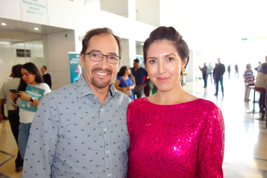 Martín Mauricio Cuburu and Ina Maria Quiñonez Gutierrez attended Shen Yun Performing Arts at Conjunto Santander Artes Escénicas, Universidad de Guadalajara in Guadalajara, Mexico, on May 8, 2024. (Xianglian Wu/The Epoch Times)