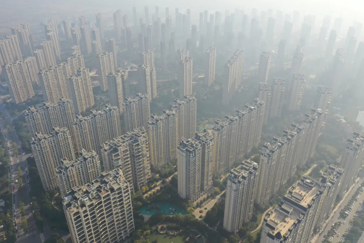 Buildings of China's developer Country Garden Holdings in Zhenjiang, Jiangsu Province, China, on Oct. 31, 2021. (STR/AFP via Getty Images)