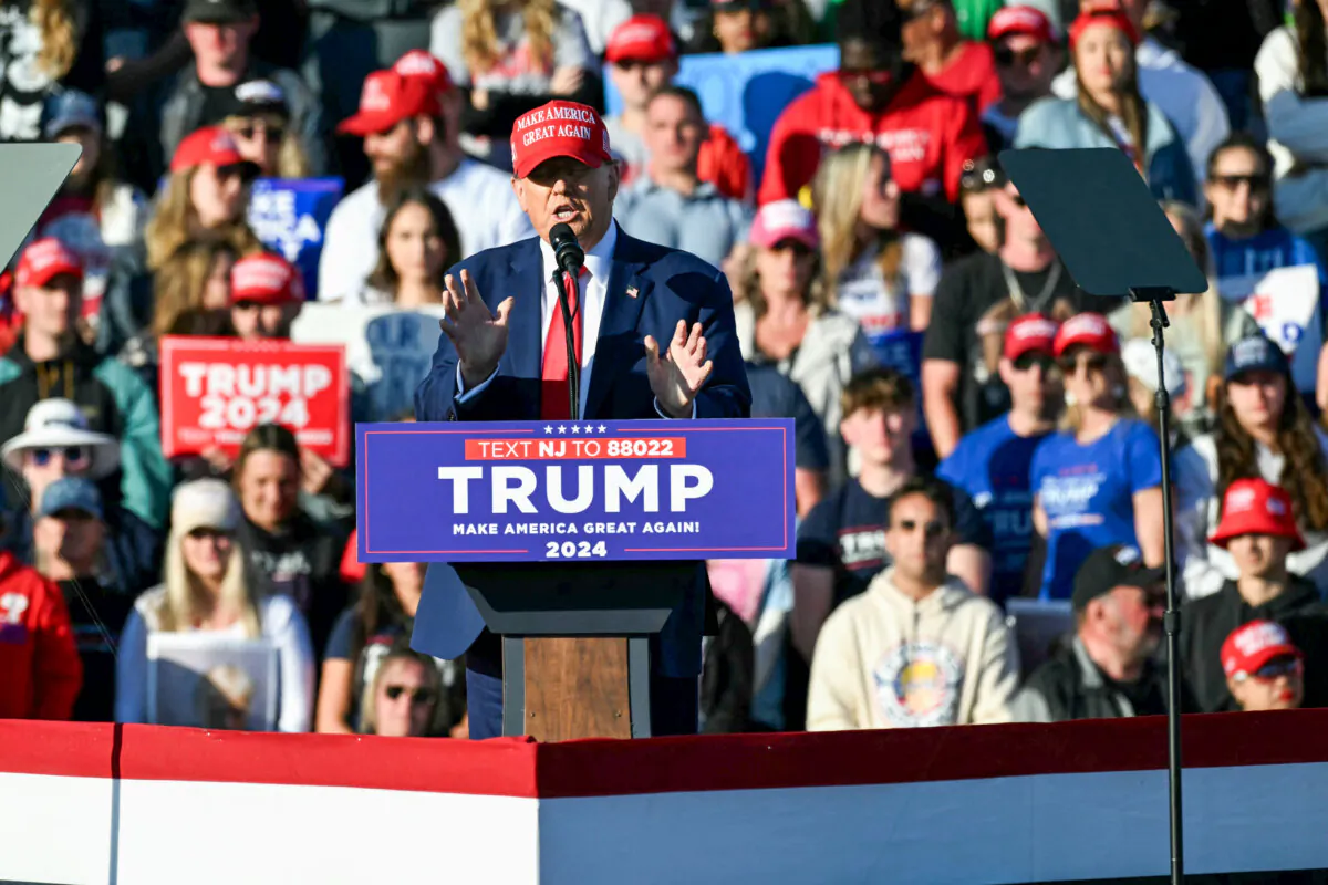 Former President and 2024 Republican presidential candidate Donald Trump speaks during a campaign rally in Wildwood, N.J., on May 11, 2024. (Jim Watson/AFP via Getty Images)