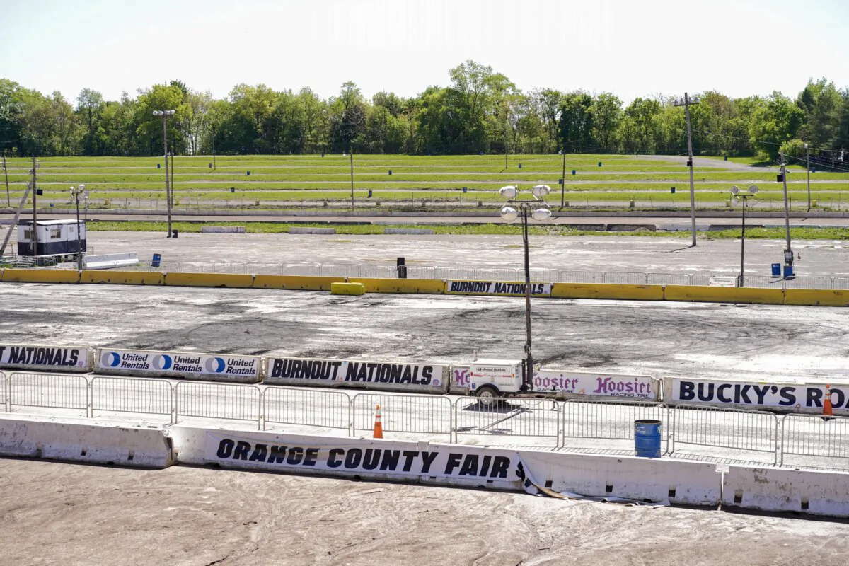 Orange County Fair Speedway at Orange County Fairgrounds in Middletown, N.Y., on May 7, 2024. (Cara Ding/The Epoch Times)