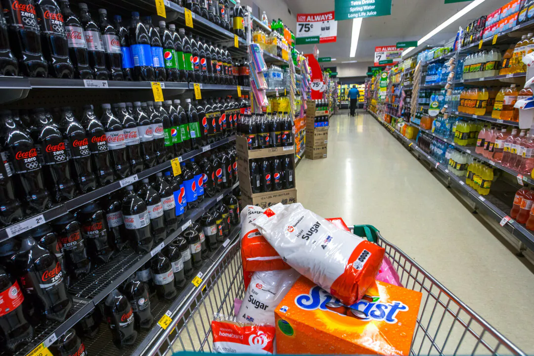 Ultra-processed foods like  soft drinks rely on additives such as food coloring and flavoring formulas. (Benjamin Chasteen/The Epoch Times)