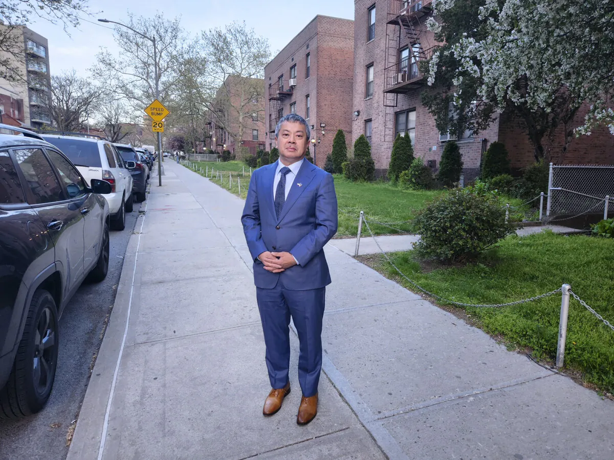 Sixth Congressional District Candidate Joseph Chou is collecting signatures as an independent so that he can be included on the June 25 primary ballot. (Ken Lam)