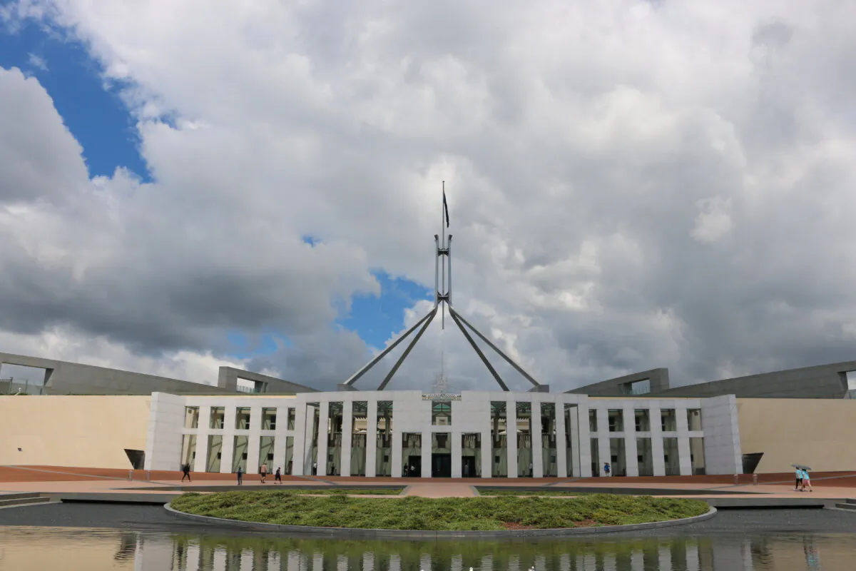 Parliament House in Canberra, Australia, on Feb. 8, 2024. (Melanie Sun/The Epoch Times)