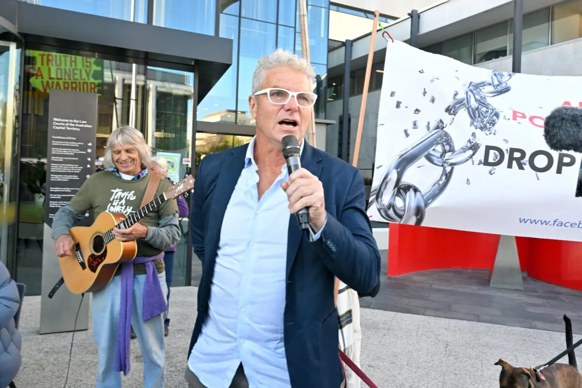 War crimes whistleblower David McBride arrives at the Supreme Court of the Australian Capital Territory in Canberra, Australia on May 14, 2024. David McBride pleaded guilty to stealing classified material and leaking it to journalists. (AAP Image/Mick Tsikas) 