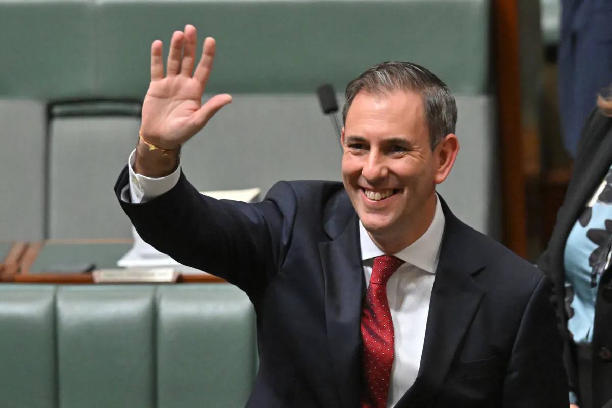 Federal Treasurer Jim Chalmers before handing down the 2024-25 Budget in the House of Representatives at Parliament House in Canberra, Australia, on May 14, 2024. (AAP Image/Mick Tsikas)