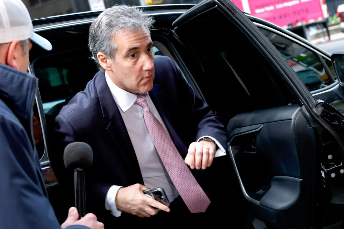 Michael Cohen, former President Donald Trump's former attorney, arrives at his home after leaving Manhattan Criminal Court in New York City on May 13, 2024. (Michael M. Santiago/Getty Images)