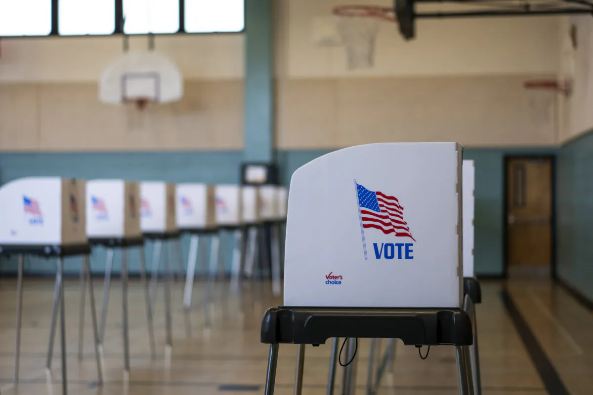 A voting site during the primary election in Elkridge, Md., on May 14, 2024. (Madalina Vasiliu/The Epoch Times)