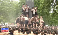 LIVE NOW: US Naval Academy Plebes of 2026 Attempt Annual Greased Climb