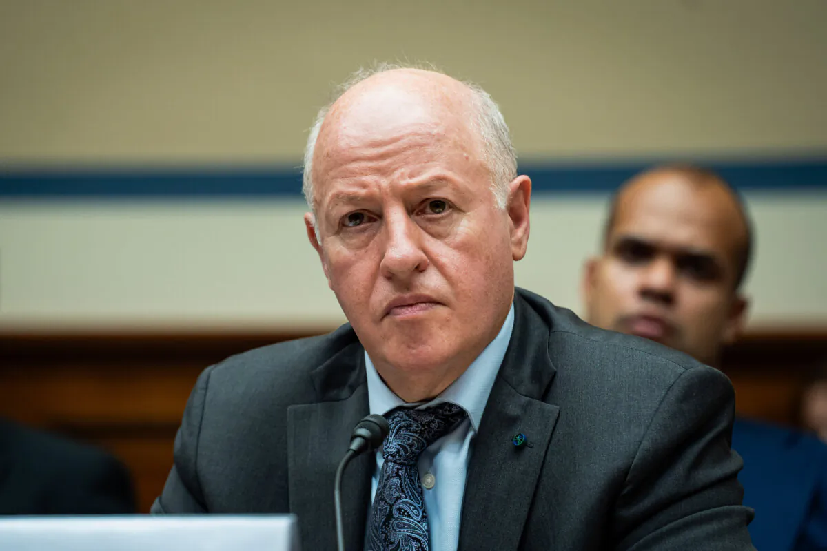 Peter Daszak, president of the EcoHealth Alliance, testifies before the Select Subcommittee on the Coronavirus Pandemic in Washington on May 1, 2024. (Madalina Vasiliu/The Epoch Times)
