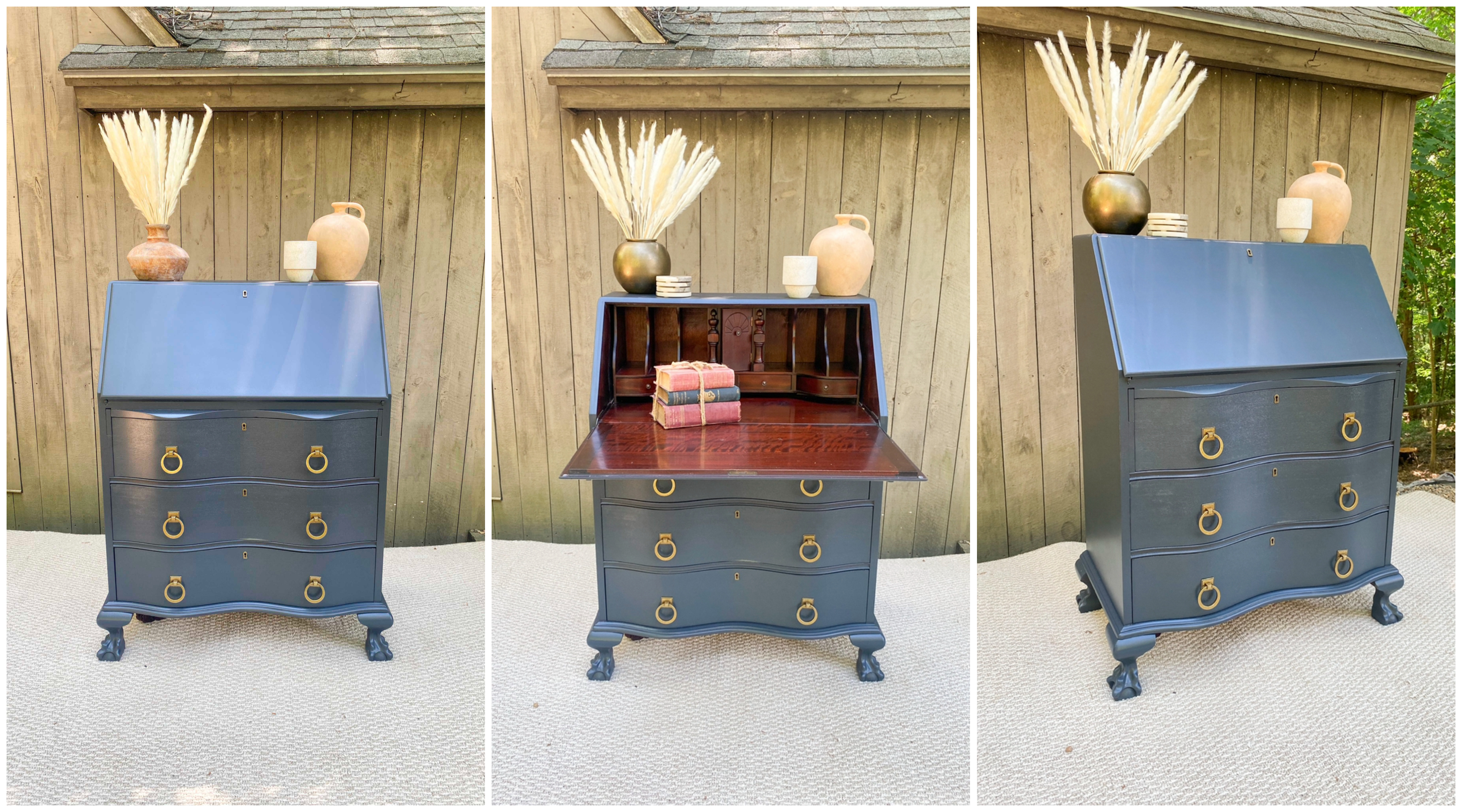 The secretary desk is one of Ms. Harmon's favorite projects.